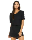 8812 Bella + Canvas Ladies' Flowy V-Neck Dress in Black
