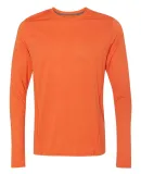 Gildan G474 Adult Tech Long Sleeve T-Shirt in Marbled orange