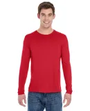 Gildan G474 Adult Tech Long Sleeve T-Shirt in Red