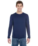 Gildan G474 Adult Tech Long Sleeve T-Shirt in Marbled navy