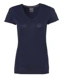 Gildan G47V Ladies Tech V-Neck T-shirt MARBLED NAVY