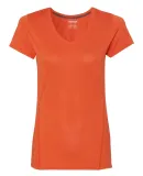 Gildan G47V Ladies Tech V-Neck T-shirt MARBLED ORANGE