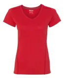 Gildan G47V Ladies Tech V-Neck T-shirt RED