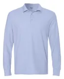 Gildan G729 DryBlend Double Pique Long-Sleeve Polo LIGHT BLUE