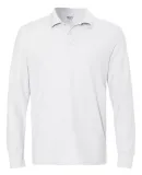 Gildan G729 DryBlend Double Pique Long-Sleeve Polo WHITE