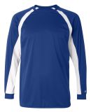 Badger 4154 B-Dry Core Hook Performance T-Shirt in Royal/ white