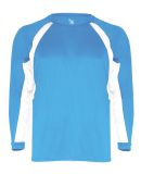 Badger 4154 B-Dry Core Hook Performance T-Shirt in Columbia blue/ white