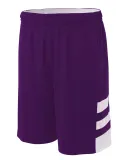 N5334 A4 Drop Ship Adult 10 Inseam Reversible Spee Purple/White