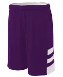 NB5334 A4 Drop Ship Youth 8 Inseam Reversible Spee Purple/White