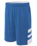 NB5334 A4 Drop Ship Youth 8 Inseam Reversible Spee Royal/White