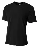 N3264 A4 Drop Ship Men's Short Sleeve Spun Poly T- BLACK