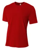 N3264 A4 Drop Ship Men's Short Sleeve Spun Poly T- SCARLET