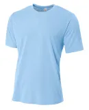 N3264 A4 Drop Ship Men's Short Sleeve Spun Poly T- LIGHT BLUE