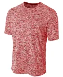 N3296 A4 Men's Space Dye Performance T-Shirt SCARLET