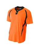 N4229 A4 Drop Ship 2-Button Color Blocked Jersey Orange/Black