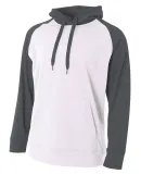 N4234 A4 Drop Ship Men's Color Block Tech Fleece H White/Graphite