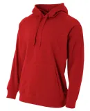 N4237 A4 Drop Ship Men's Solid Tech Fleece Hoodie Scarlet