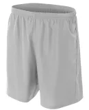 N5343 A4 Drop Ship Men's Woven Soccer Shorts SILVER