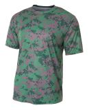 NB3256 A4 Drop Ship Youth Camo Performance Crew T- Forest