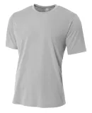 NB3264 A4 Drop Ship Youth Short Sleeve Spun Poly T SILVER
