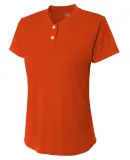 NW3143 A4 Drop Ship Ladies' Tek 2-Button Henley Sh ATHLETIC ORANGE