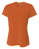 NW3254 A4 Drop Ship Ladies' Short Sleeve V-Neck Bi ATHLETIC ORANGE