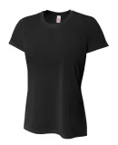 NW3264 A4 Drop Ship Ladies' Short Sleeve Spun Poly BLACK