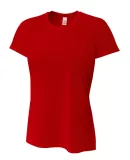 NW3264 A4 Drop Ship Ladies' Short Sleeve Spun Poly SCARLET