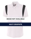 NW3266 A4 Drop Ship Ladies' Color Blocked Polo w/  NAVY/ GRAPHITE