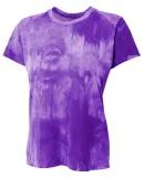 NW3295 A4 Drop Ship Ladies' Cloud Dye Tech T-Shirt Purple