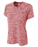 NW3296 A4 Ladies' Space Dye Tech T-Shirt SCARLET