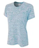 NW3296 A4 Ladies' Space Dye Tech T-Shirt LIGHT BLUE