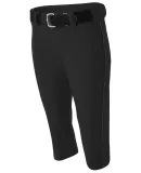 NW6188 A4 Drop Ship Ladies' Softball Pants w/ Pipi Black