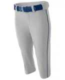 NW6188 A4 Drop Ship Ladies' Softball Pants w/ Pipi Gray/Navy