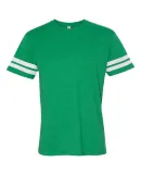 LAT 6937 Adult Fine Jersey Football Tee VN GREEN/ BD WHT