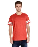 LAT 6937 Adult Fine Jersey Football Tee VN ORANGE/ BD WH