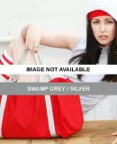 B540 American Apparel Nylon Gym Bag Swamp Grey / Silver