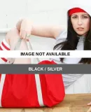 B540 American Apparel Nylon Gym Bag Black / Silver