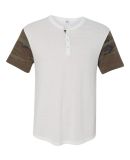 01963E1 Alternative Men's Home Run Eco-Jersey T-Sh ECO IVORY/ CAMO