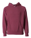 Independent Trading Co. PRM15YSB Youth Raglan Hood Crimson