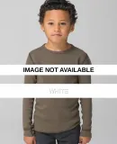 T107 American Apparel Kids Baby Thermal Long Sleev White