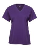 4162 Badger Badger - Ladies' B-Dry Core V-Neck Tee in Purple