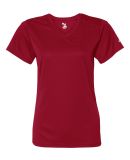 4162 Badger Badger - Ladies' B-Dry Core V-Neck Tee in Red