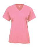 4162 Badger Badger - Ladies' B-Dry Core V-Neck Tee in Pink
