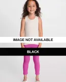 8128 American Apparel Kids Cotton Spandex Jersey L Black