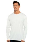 6071 Next Level Men's Triblend Long-Sleeve Crew Te in Heather white