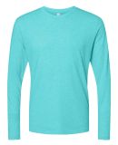 6071 Next Level Men's Triblend Long-Sleeve Crew Te in Tahiti blue