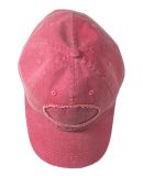 Authentic Pigment 1917 Raw-Edge Dad Hat in Poppy