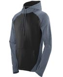 Augusta Sportswear 4762 Zeal Performance Hoodie in Graphite heather/ black