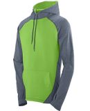 Augusta Sportswear 4762 Zeal Performance Hoodie in Graphite heather/ lime